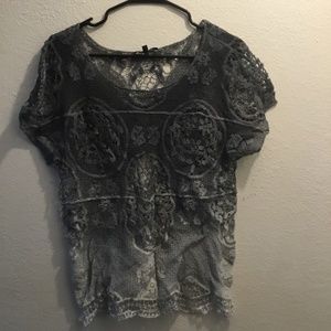 Yest lace top, grey hombre size 8